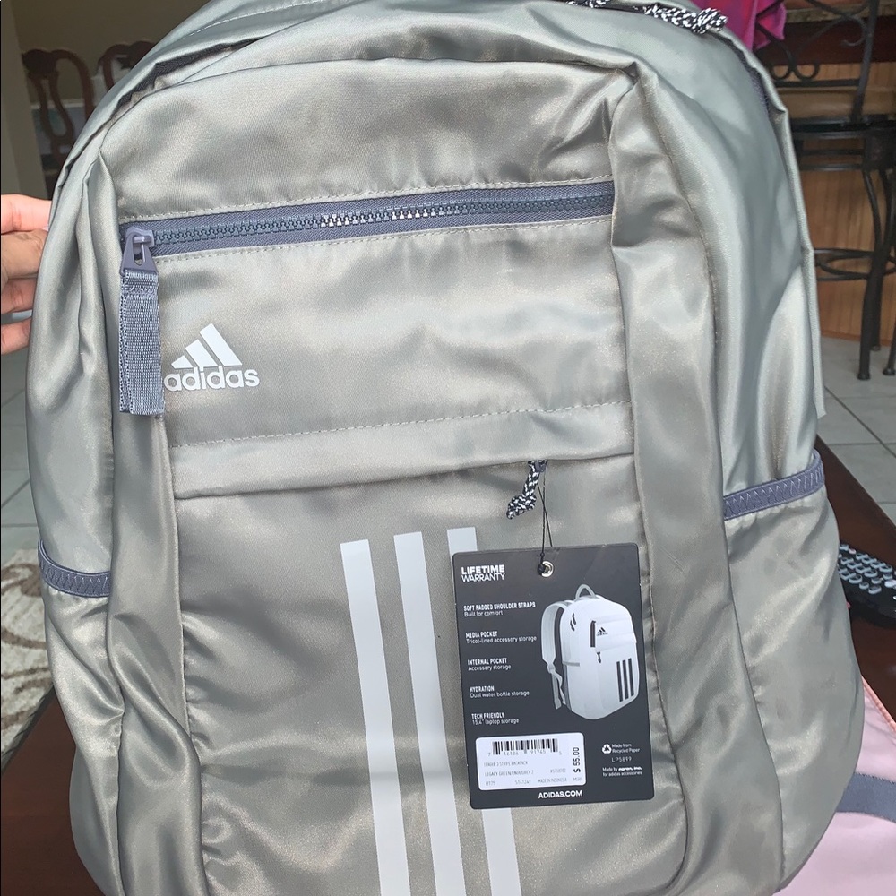 Adidas league 3 stripe backpack legacy green